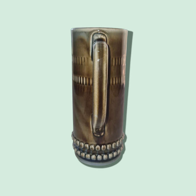 Vintage Beer Stein Blue Drip Glaze