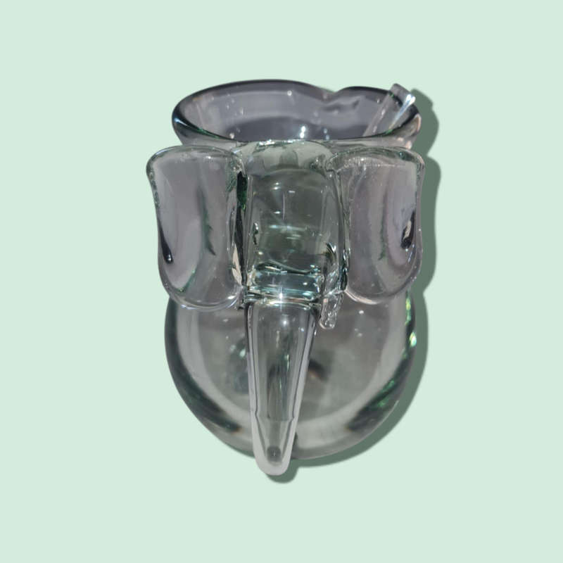 Glass Elephant Sugar Bowl with 3 x Spoons, Creamer, Drinking Glass  