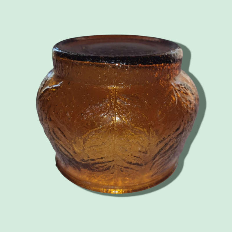 Amber Glass Bowl Made In Taiwan