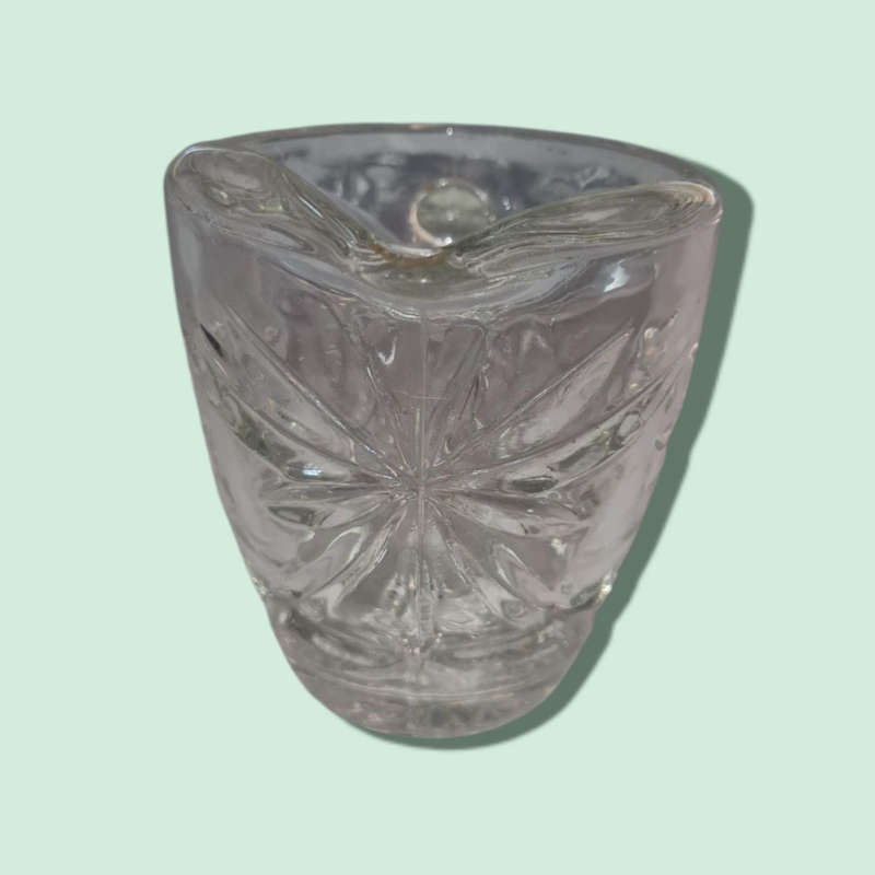 Pressed Glass Star Pattern Creamer