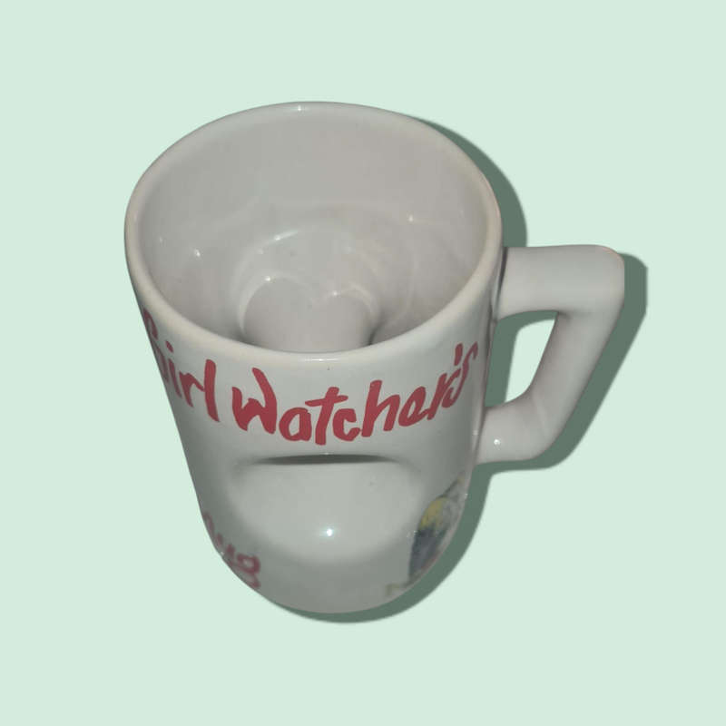 Girl Watcher`s` Novelty Mug with Hole