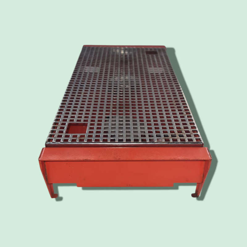 Vintage orange Brabantia rechaud, hot plate warmer with 2 candles