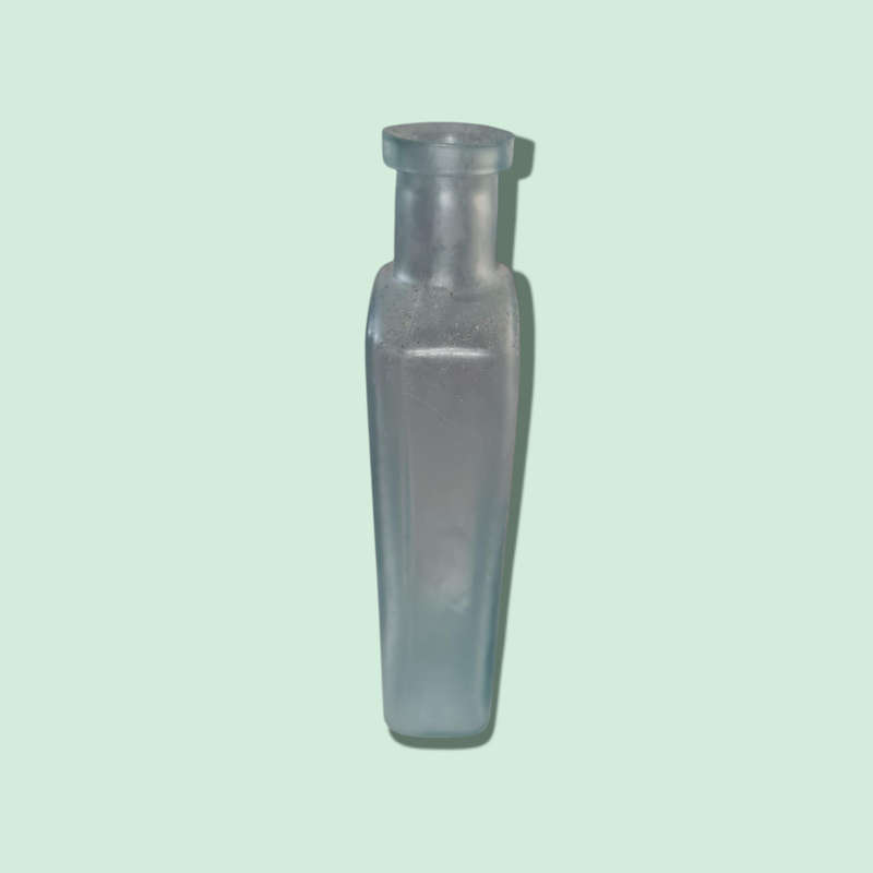 Antique Glass Medicine Bottle Light Green Aqua Blue