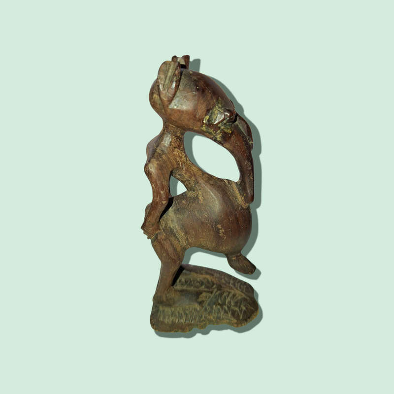 Unusual Bamana African Zoomorphic Carved Figure