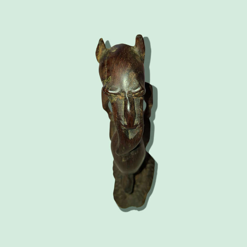 Unusual Bamana African Zoomorphic Carved Figure
