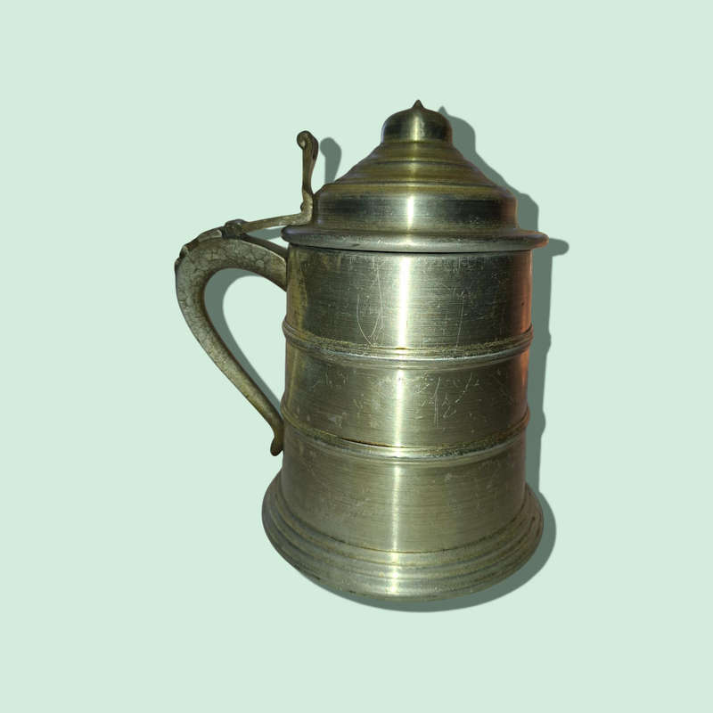 Vintage Pewtertone Old Tankardware Seymour Mann Imports Ice Bucket Hong Kong