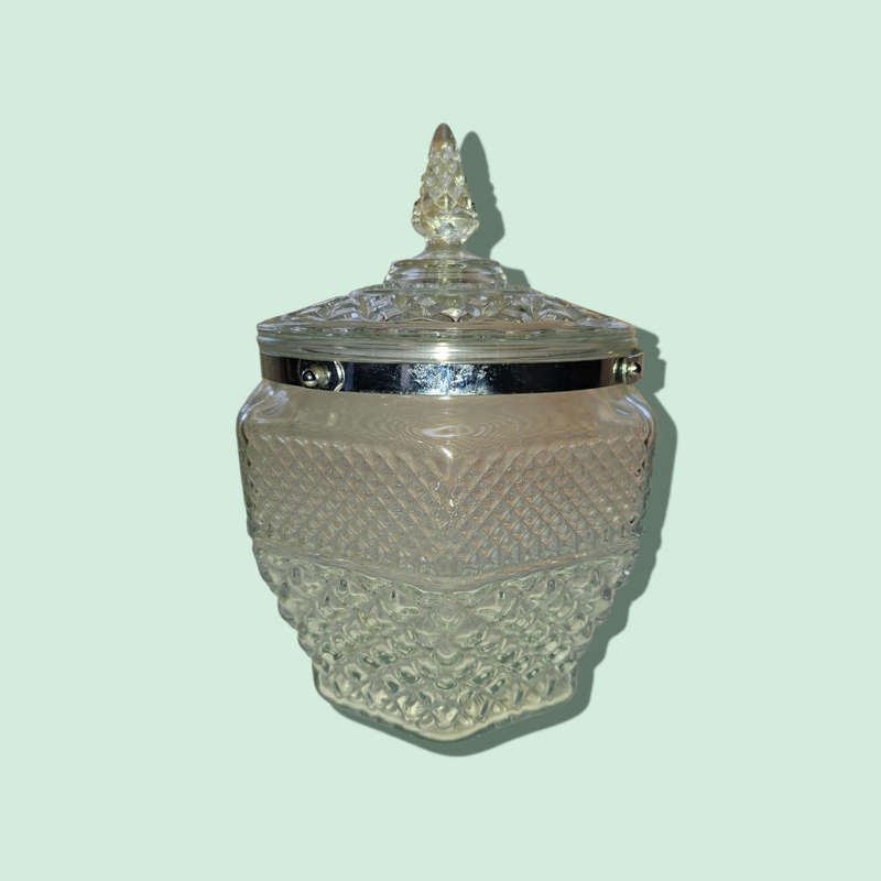 Vintage Anchor Hocking Wexford Ice Bucket w/ Lid