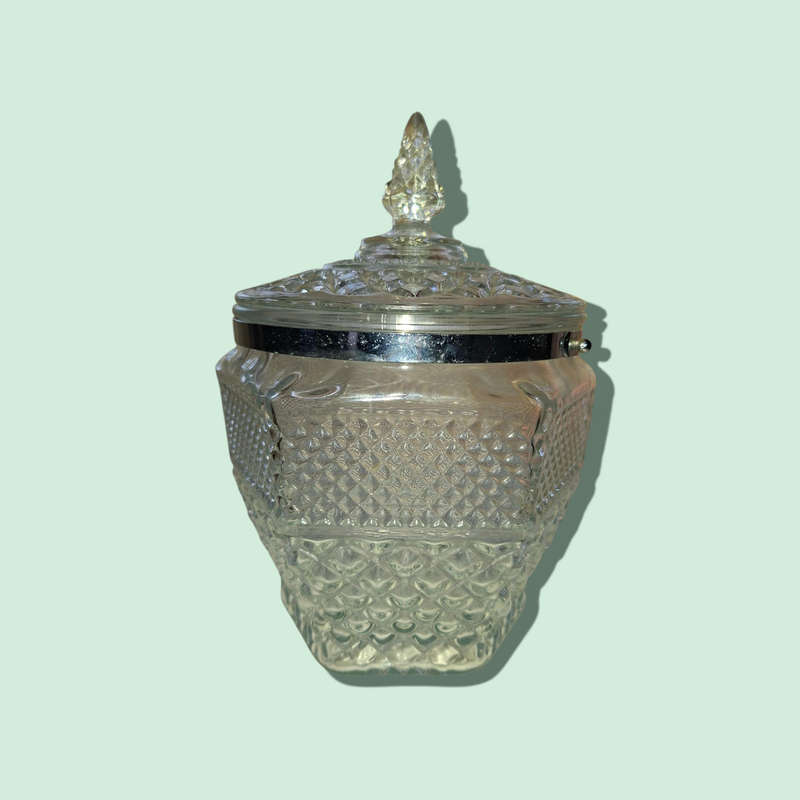 Vintage Anchor Hocking Wexford Ice Bucket w/ Lid