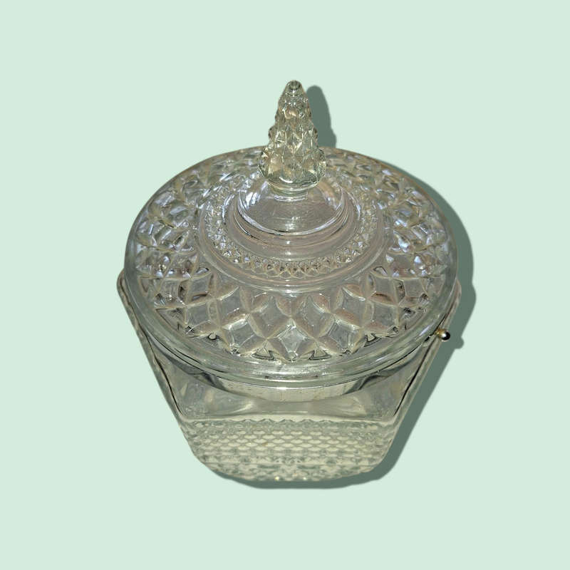 Vintage Anchor Hocking Wexford Ice Bucket w/ Lid