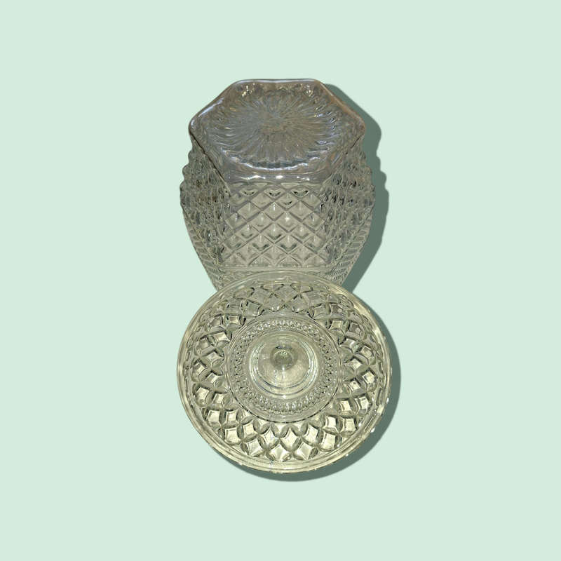 Vintage Anchor Hocking Wexford Ice Bucket w/ Lid