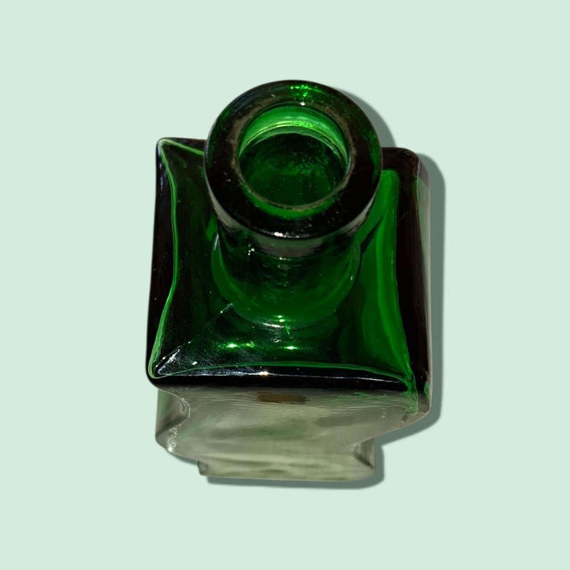 Emerald Green Wavy Corked Bottle
