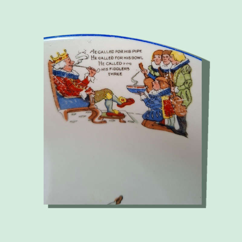 Vintage Palissy Pottery Plate Depicting Four Different Nursery Rhymes - Rare