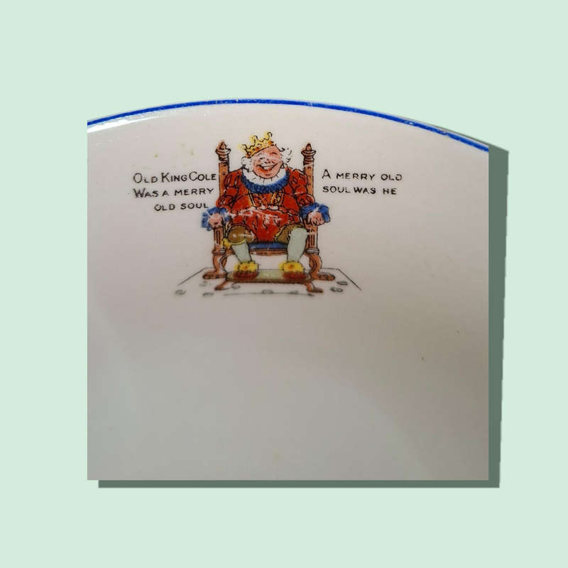 Vintage Palissy Pottery Plate Depicting Four Different Nursery Rhymes - Rare