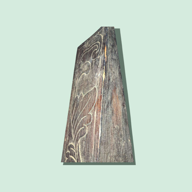Wooden Carved African Pyramid Jewelry Drawer With Four Drawers