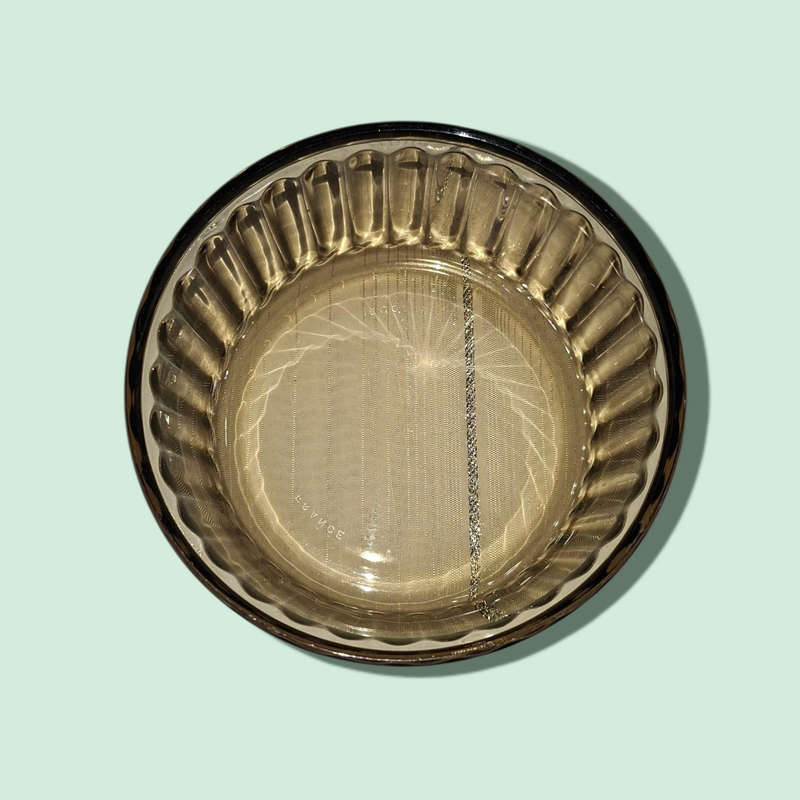 Vintage Arcopal Smoked Glass Serving Bowl