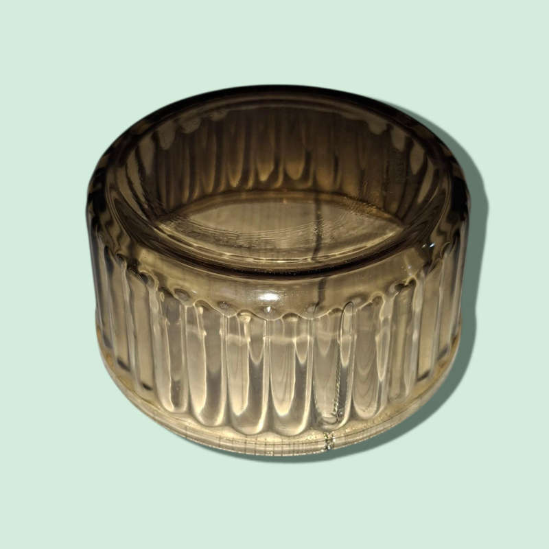 Vintage Arcopal Smoked Glass Serving Bowl