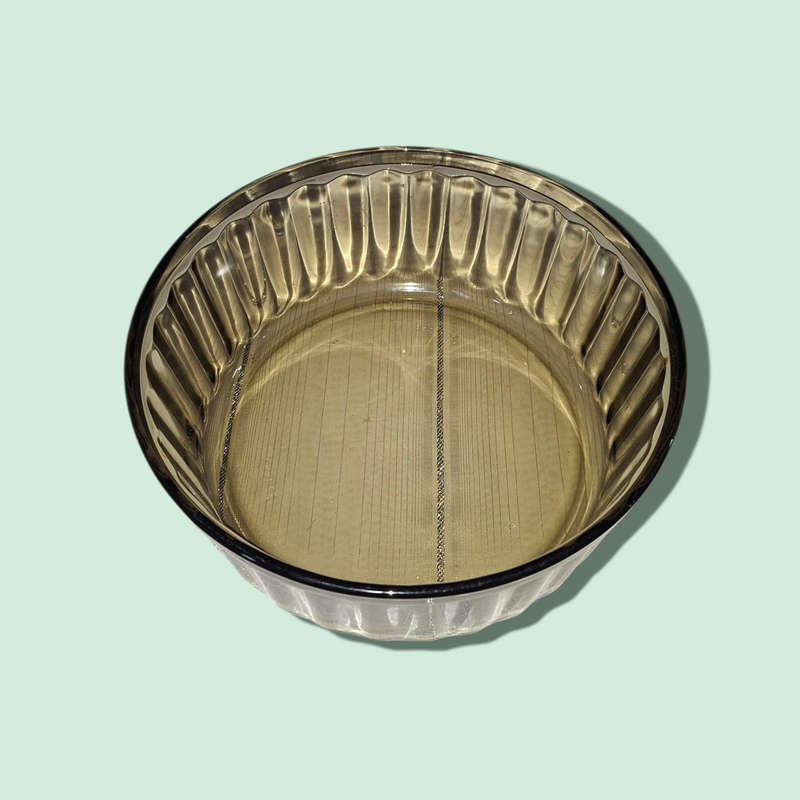 Vintage Arcopal Smoked Glass Serving Bowl