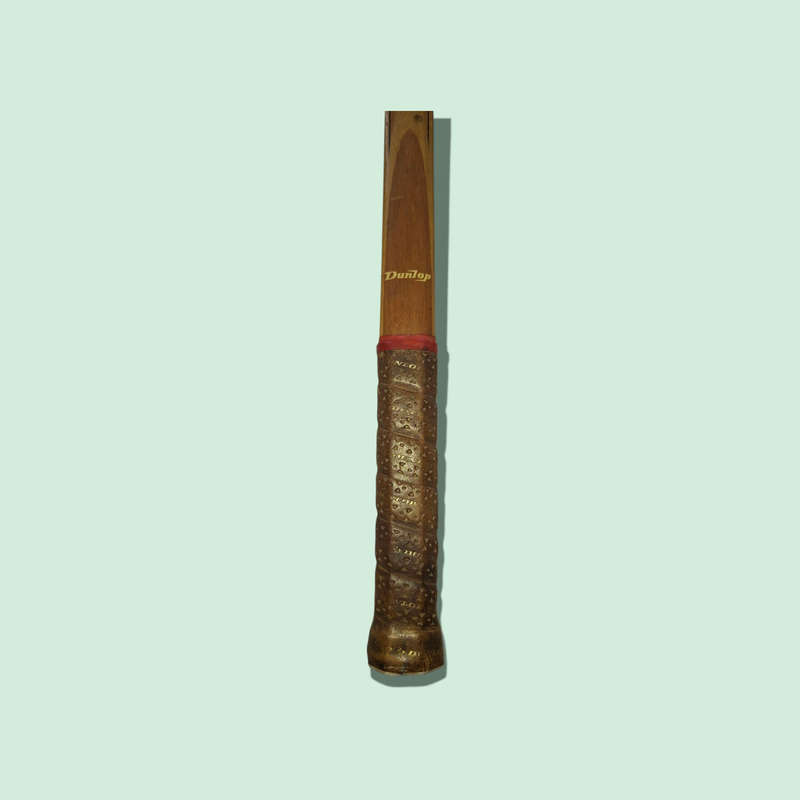 Retro Slazenger squash racquet with Dunlop wooden head guard