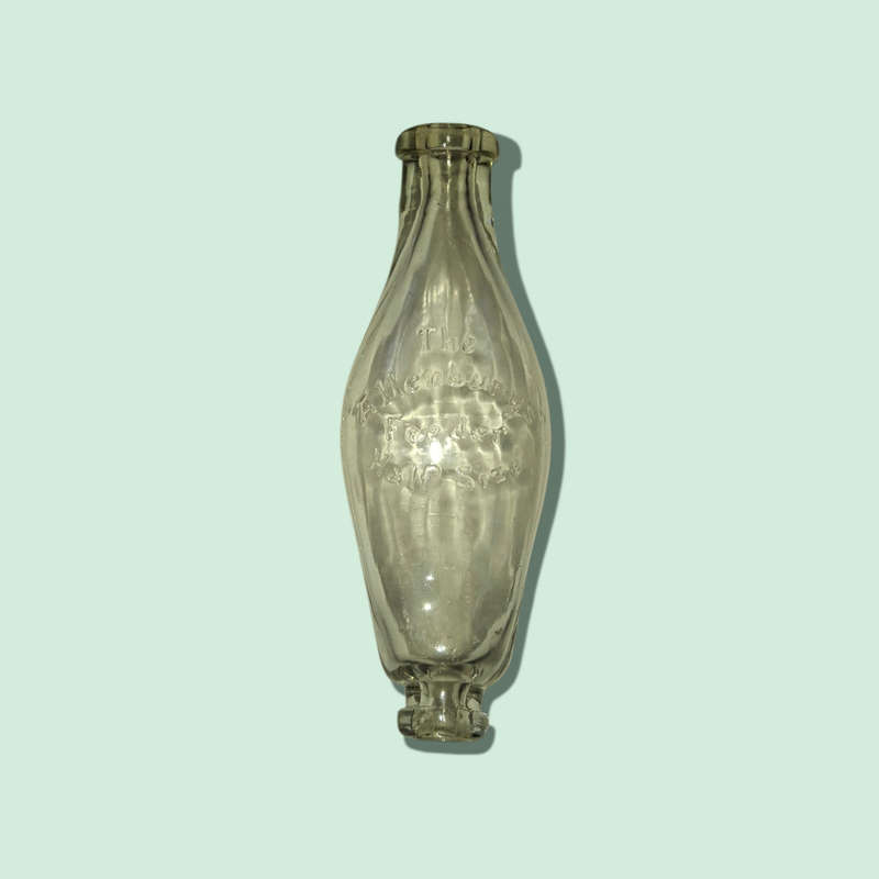 EDWARDIAN ALLENBURYS GLASS BABY FEEDER HALF SIZE
