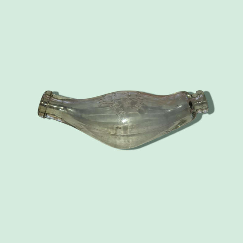 EDWARDIAN ALLENBURYS GLASS BABY FEEDER HALF SIZE