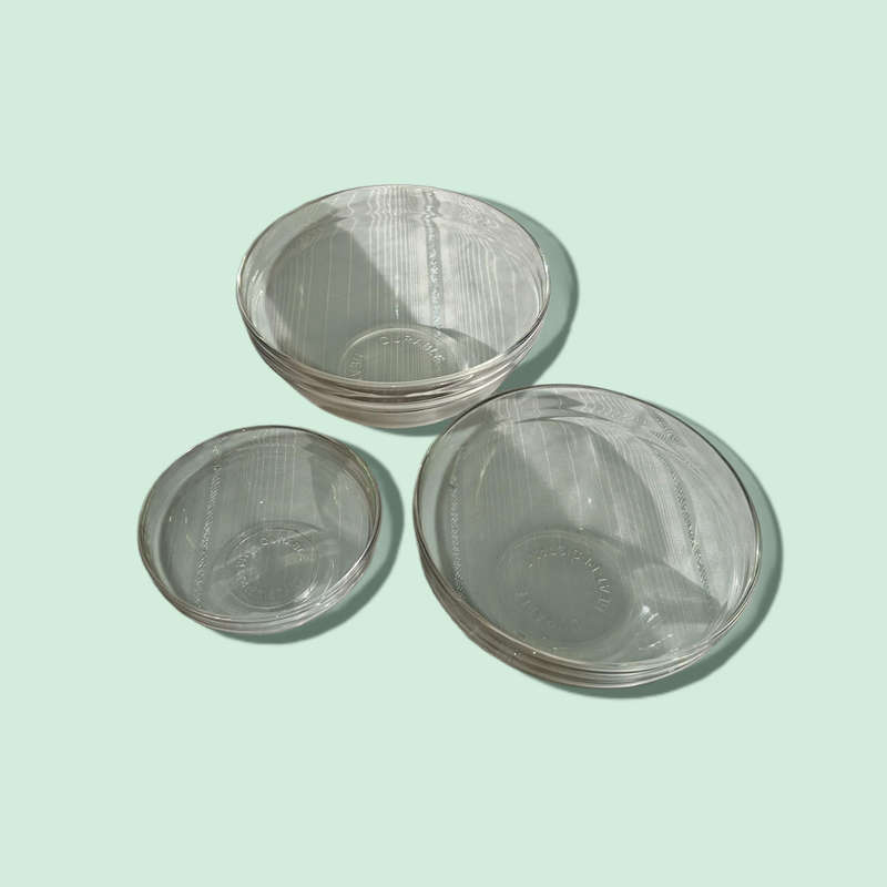 Clear Glass Mixing / Salad Bowls, Round