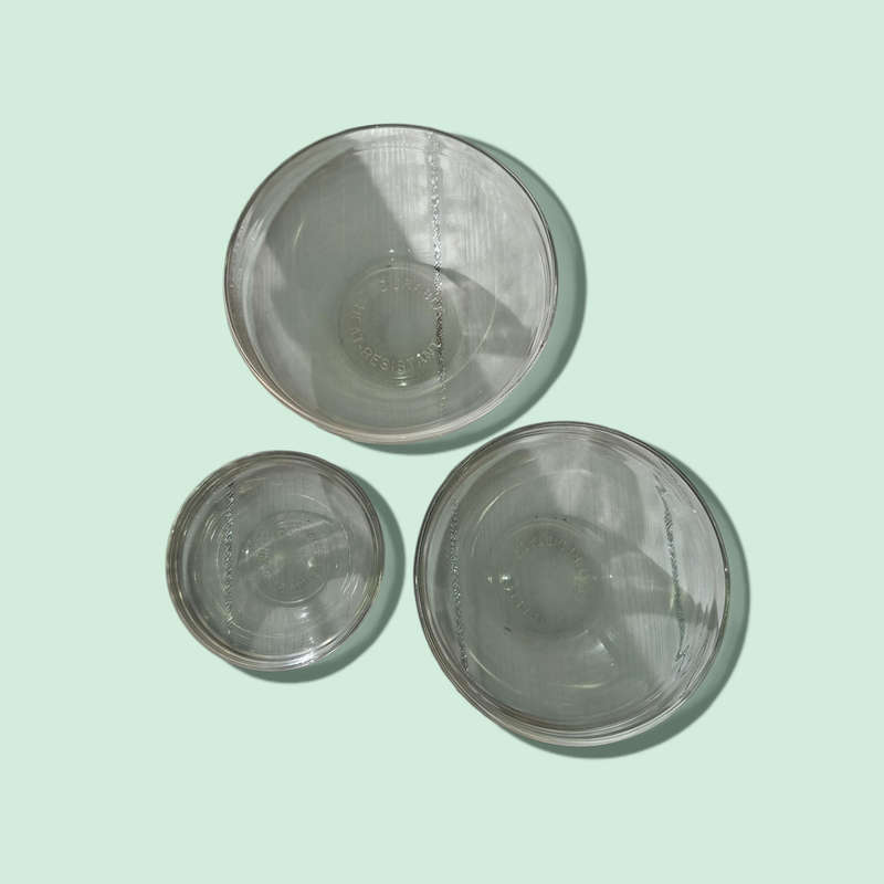 Clear Glass Mixing / Salad Bowls, Round