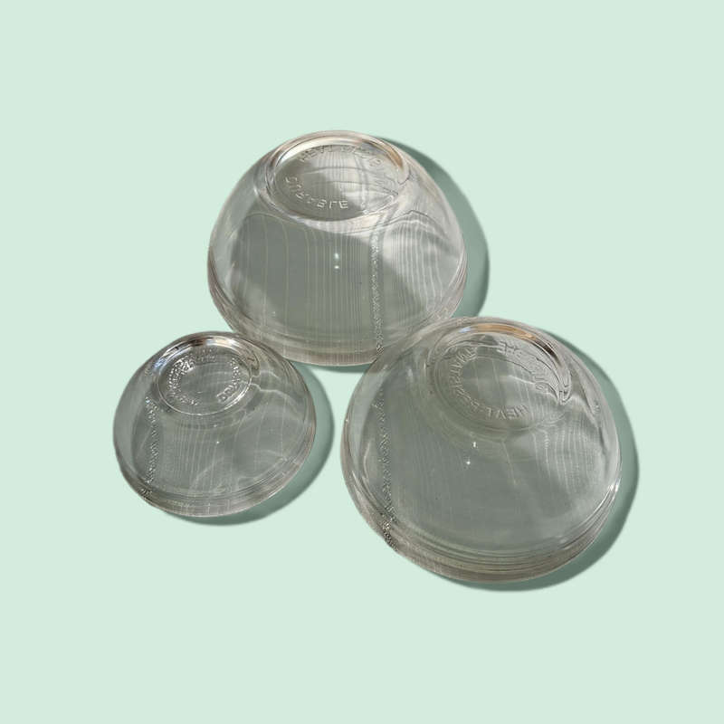 Clear Glass Mixing / Salad Bowls, Round