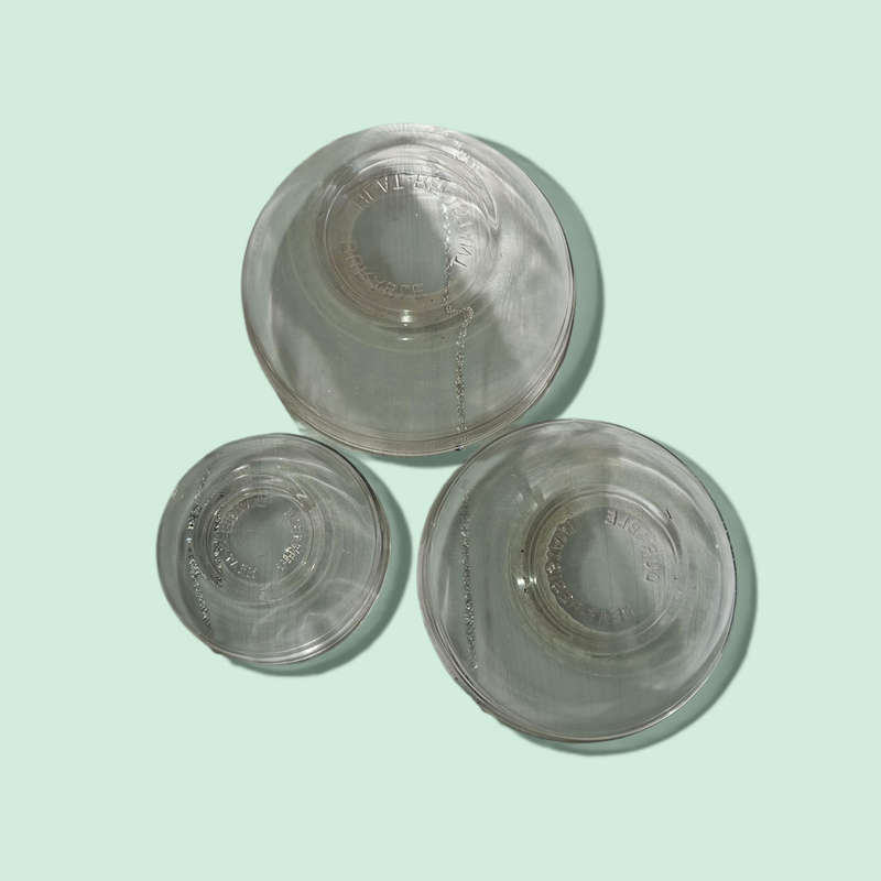 Clear Glass Mixing / Salad Bowls, Round
