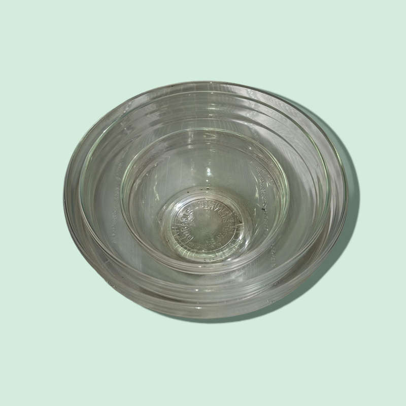 Clear Glass Mixing / Salad Bowls, Round