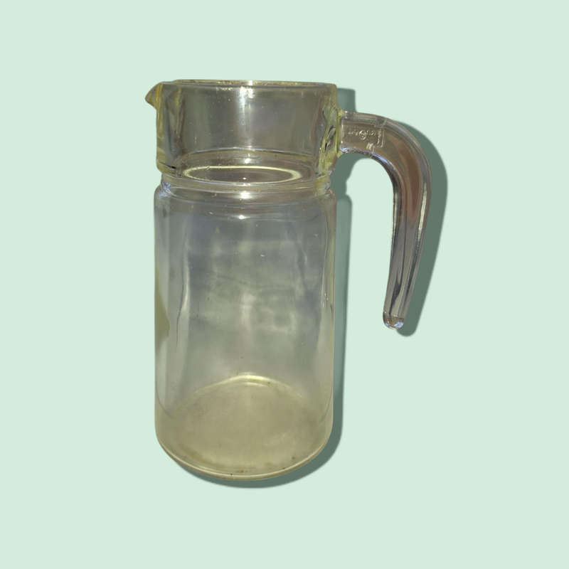Retro French clear Glass Jug
