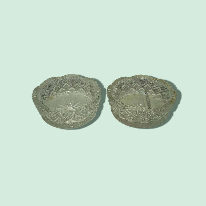 Vintage American Cut Salt Cellars Small