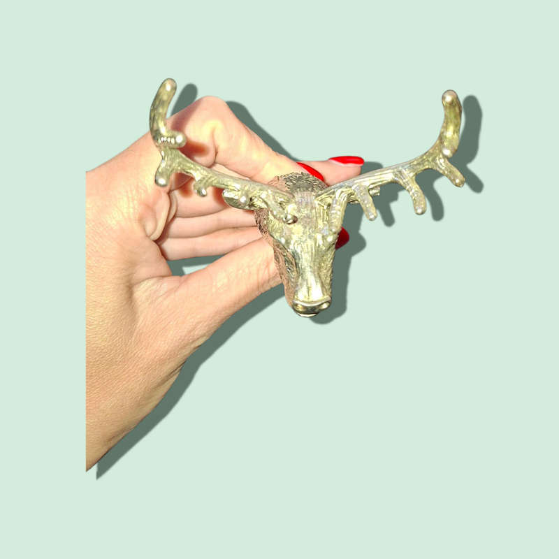 Gorgeous Vintage Elegant Collectible Silver Plated DEER/STAG/BUCK Figural Wine Aerator/Pourer