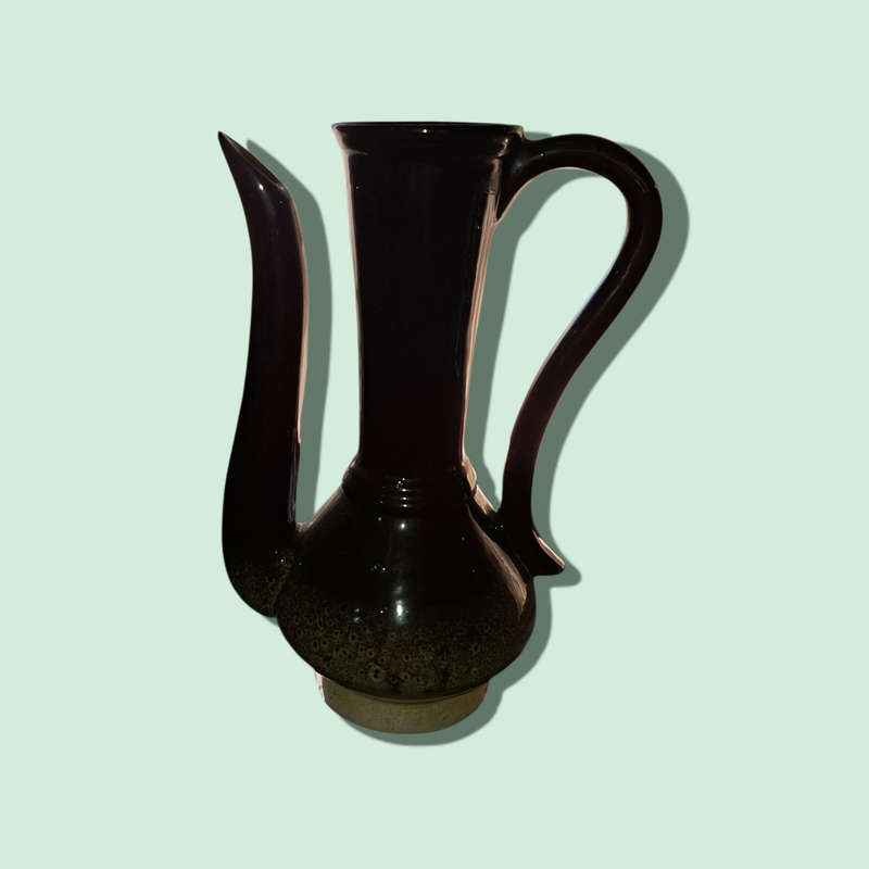 1960s Haeger Like Drip Glaze Ceramic Ewer