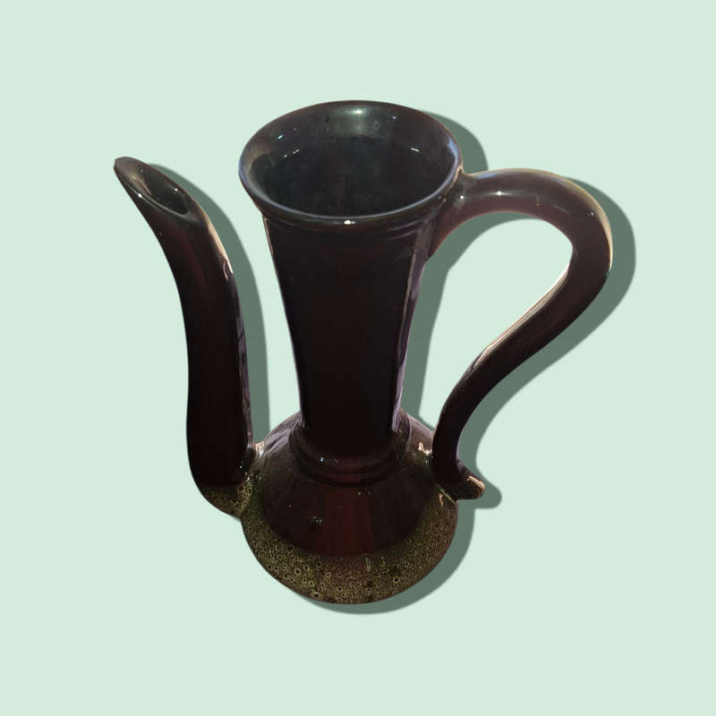 1960s Haeger Like Drip Glaze Ceramic Ewer
