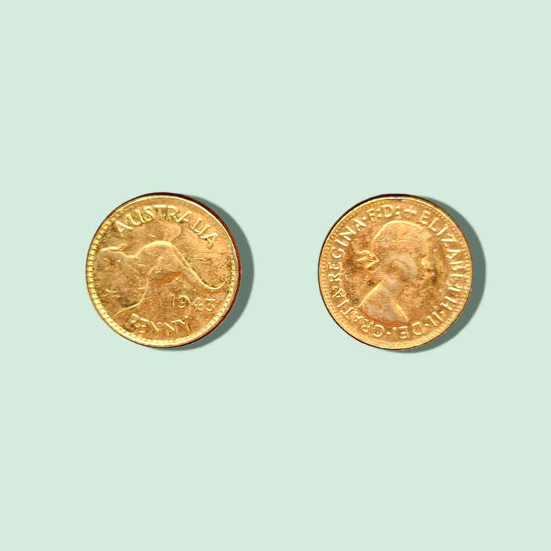 Australian Two-Up Game Set with 2 Aussie Pennies