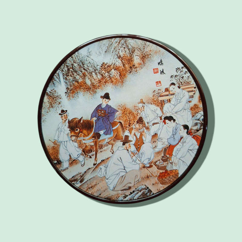 Korean Genre Pictures by Kim Jong Rae on Coasters Made in Korea set of 5