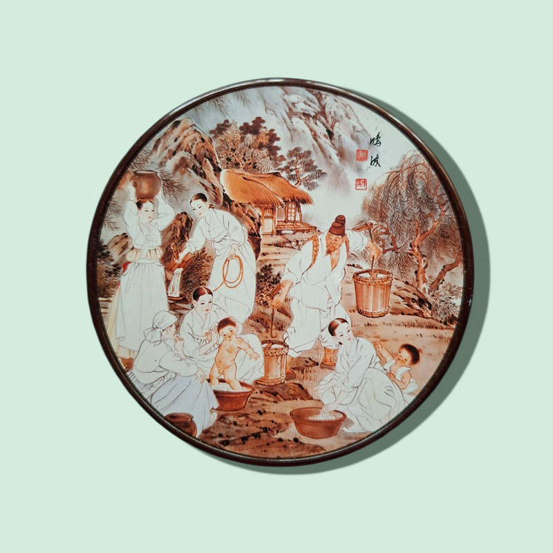 Korean Genre Pictures by Kim Jong Rae on Coasters Made in Korea set of 5
