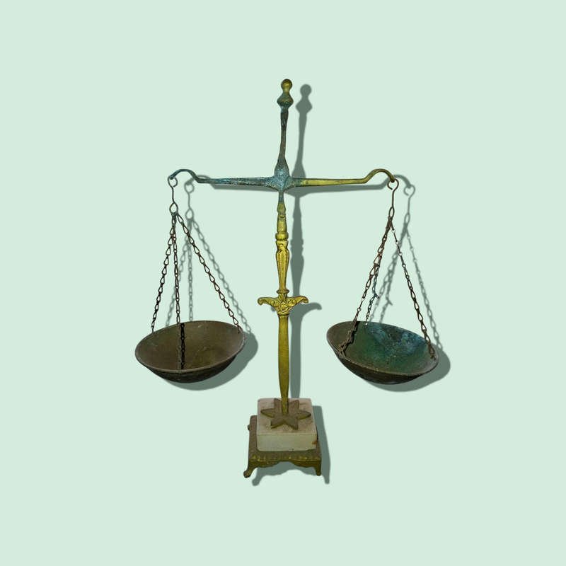 Brass Beam Balance Scale.