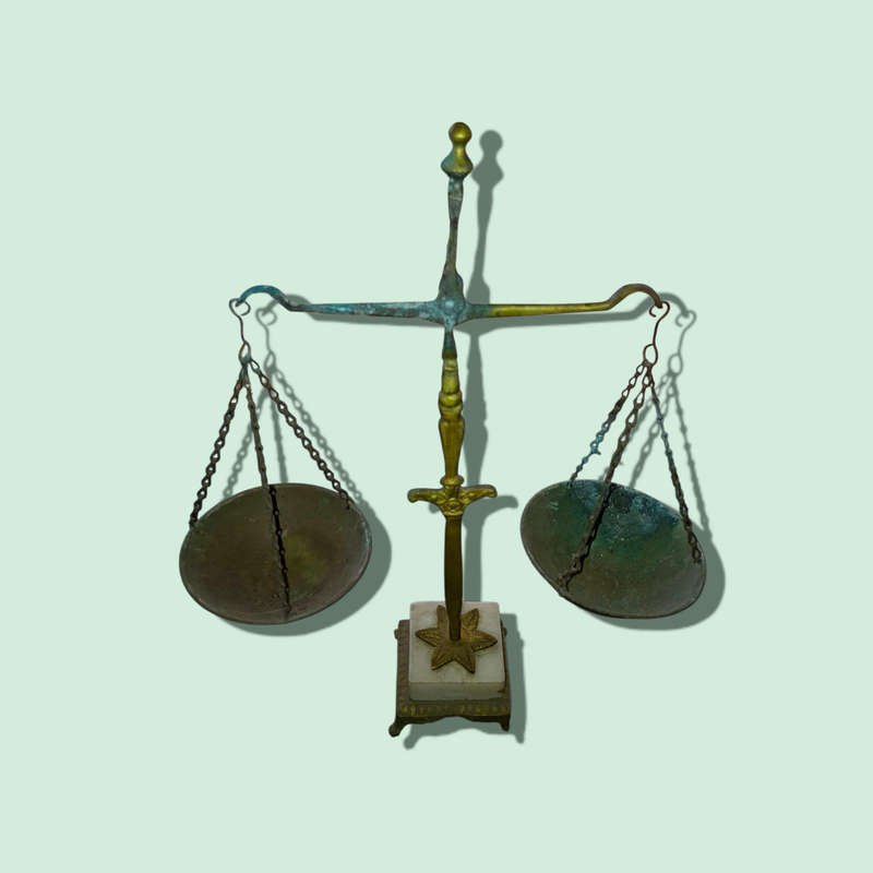 Brass Beam Balance Scale.