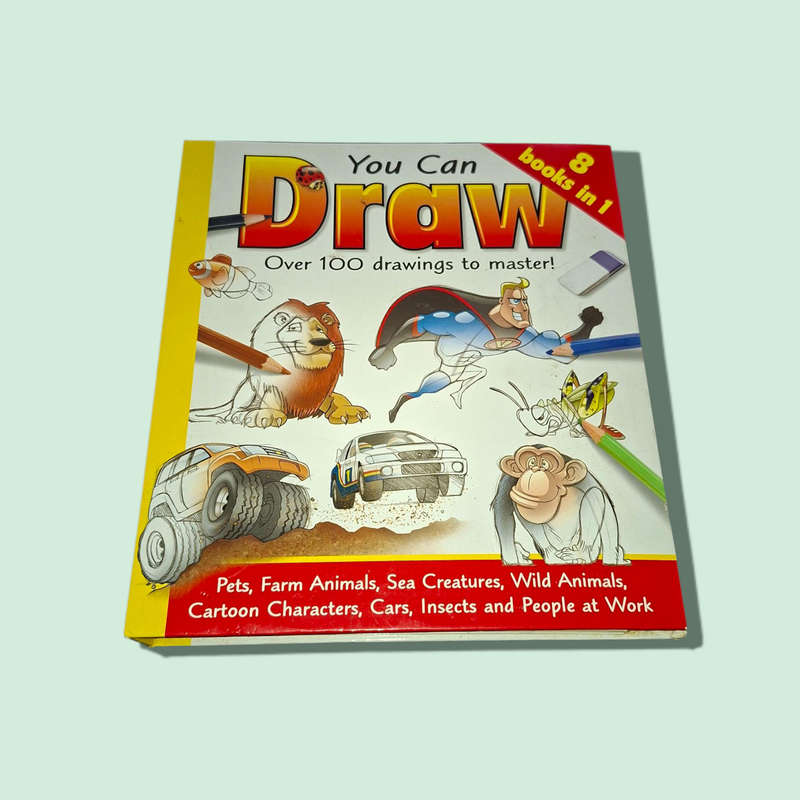 You Can Draw by Damien Toll (2006, Spiral/Hardback): 8 Books In 1