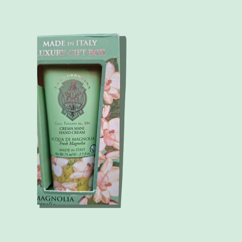 LA FLORENTINA LUXURY GIFT BOX BAR SOAP & HAND CREAM FRESH MAGNOLIA MADE IN ITALY