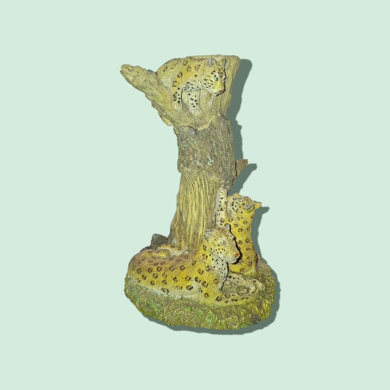 Large Leopard ornament candle holder