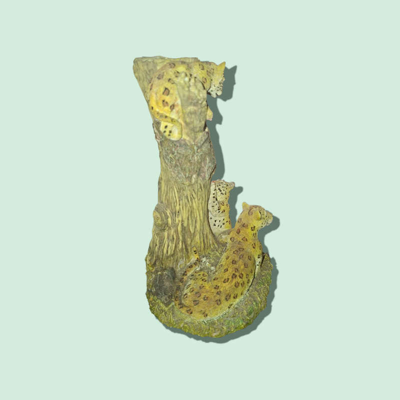 Large Leopard ornament candle holder