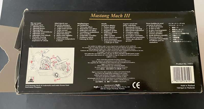 Maisto Mustang Mach 3 die cast model