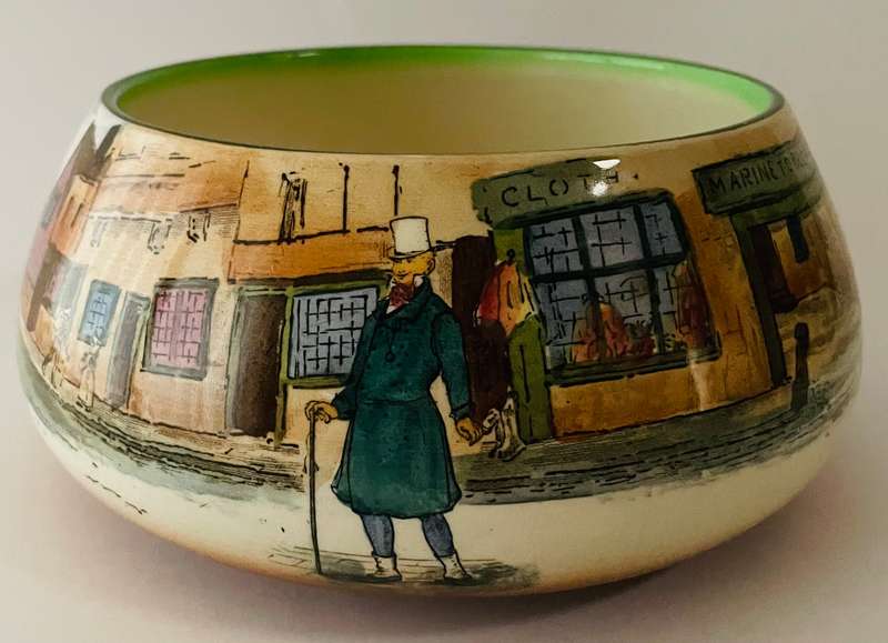 Royal Doulton rare early Dickens ware Pickwick papers fruit bowl