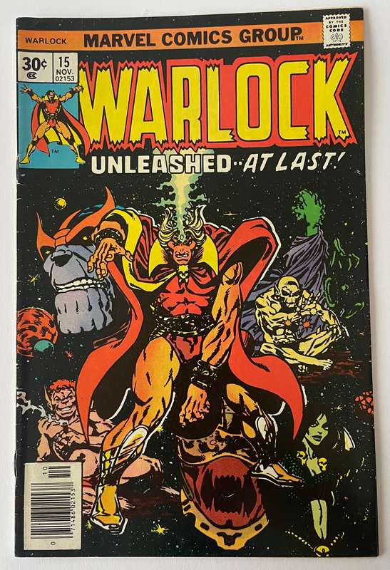 Marvel Comics Warlock issue 15 the last in the series unleashed at last artwork by Jim Starlin