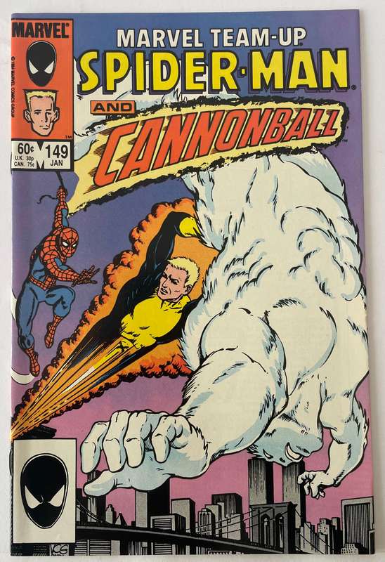 Marvel Team-up Spider-man and Cannonball book#149 from January 1984