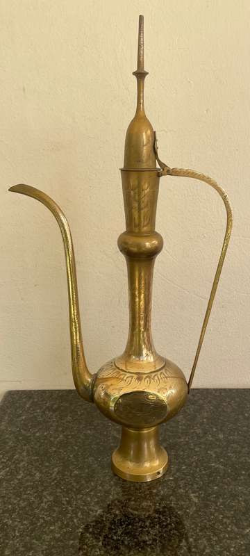 Beautiful Brass Indian dallah coffee pot