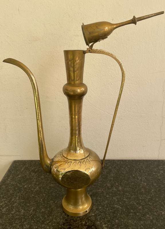 Beautiful Brass Indian dallah coffee pot