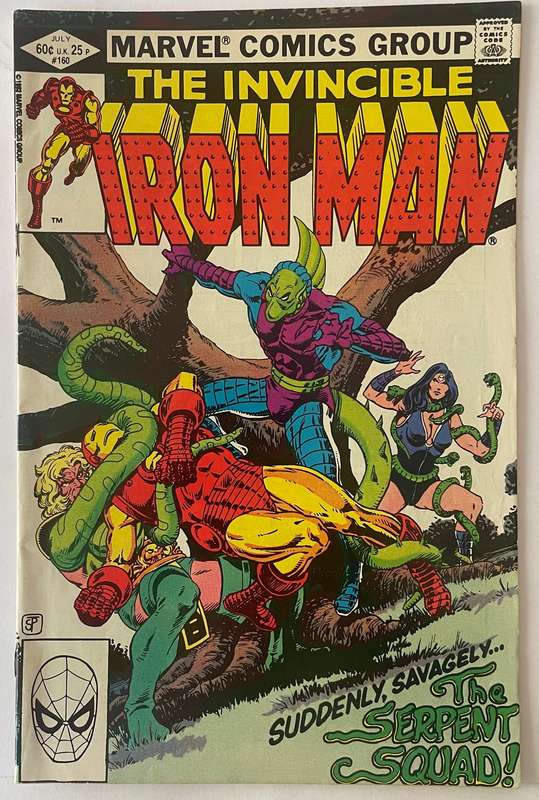 Marvel Comics the Invincible Iorn-Man #160 The Serpent Squad from July 1982